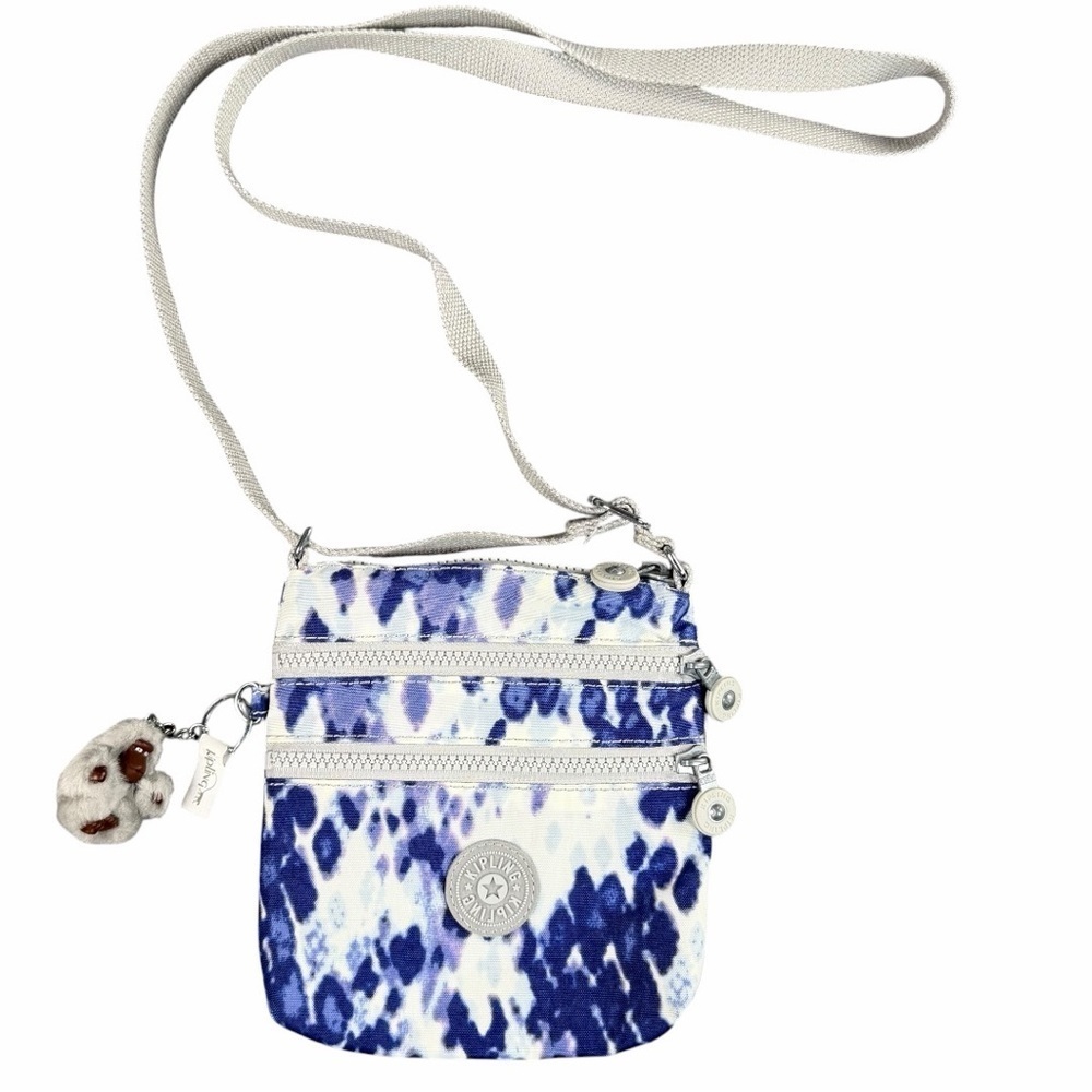 Kipling Crossbody Alvar Blue The Dye Print Mini Bag with Adjustable Strap